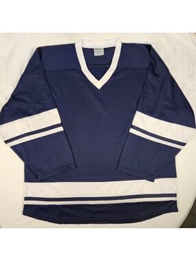 EALER H400 Series Blank Ice Hockey Practice Jersey Adult XXL Navy Blue White New